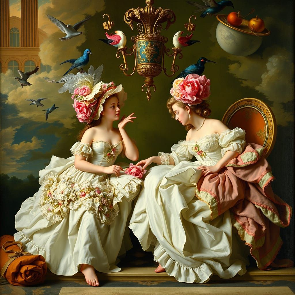 Rococo Dreamscapes in Vibrant Colors