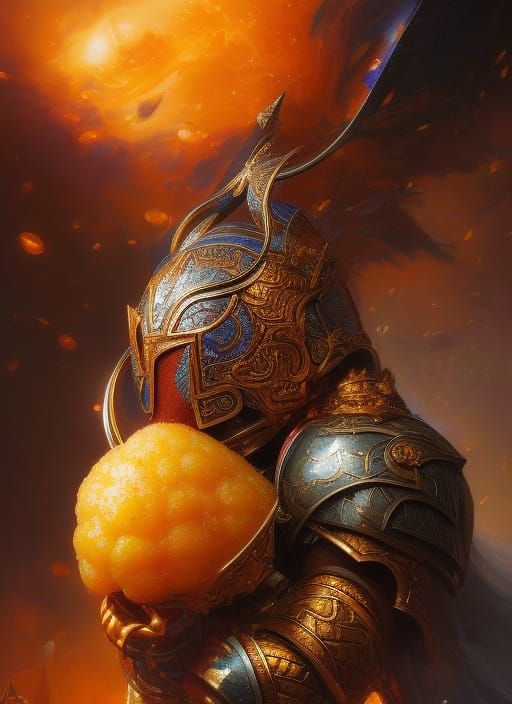 Knightly Russet Potato in Detailed Splash Art