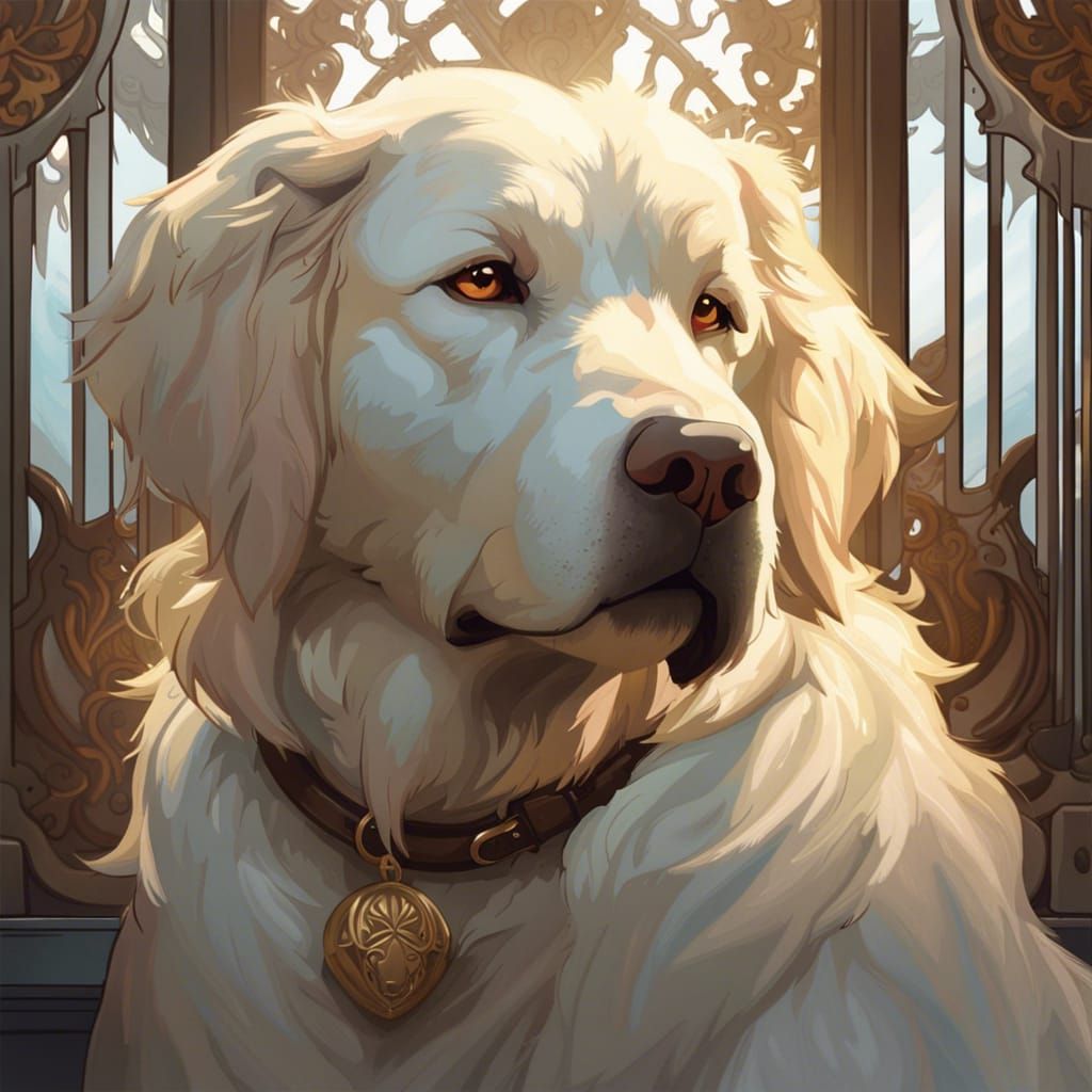 Dog Awaits Master: Heaven's Gate Portrait