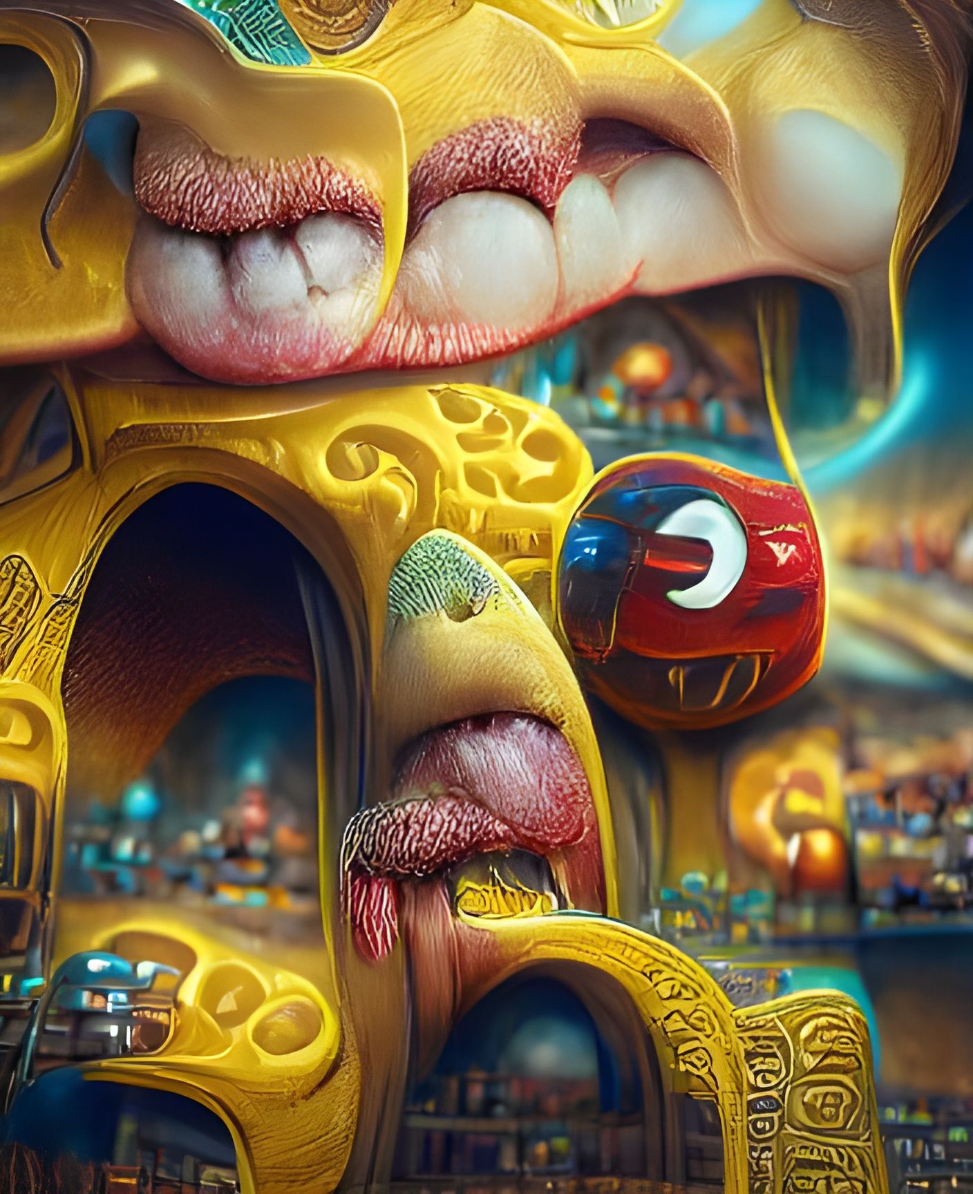 Gnarly Pacman: Hyperdetailed Digital Painting