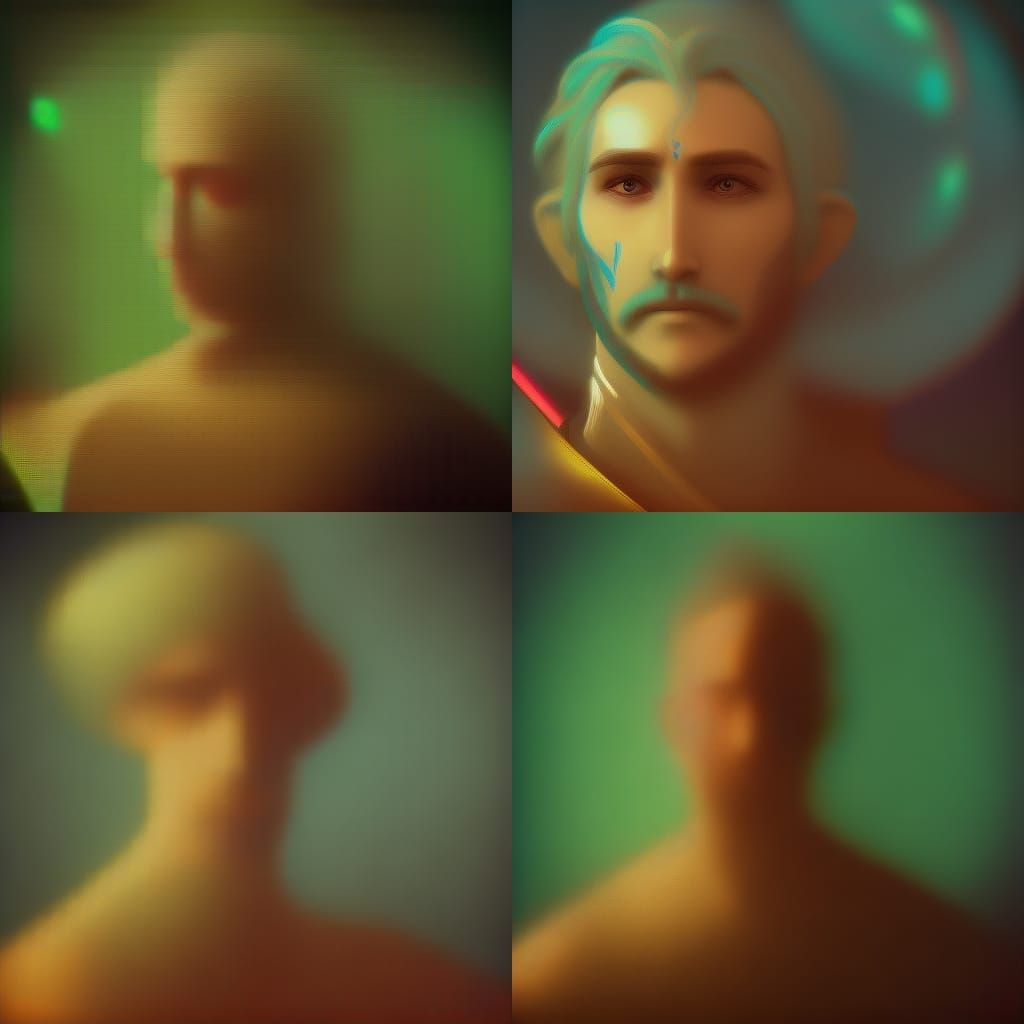 Father Time Portrait in Hyperdetailed Lighting