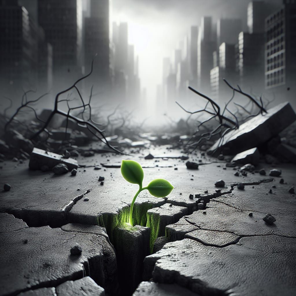 Life Emerges in a Desolate World