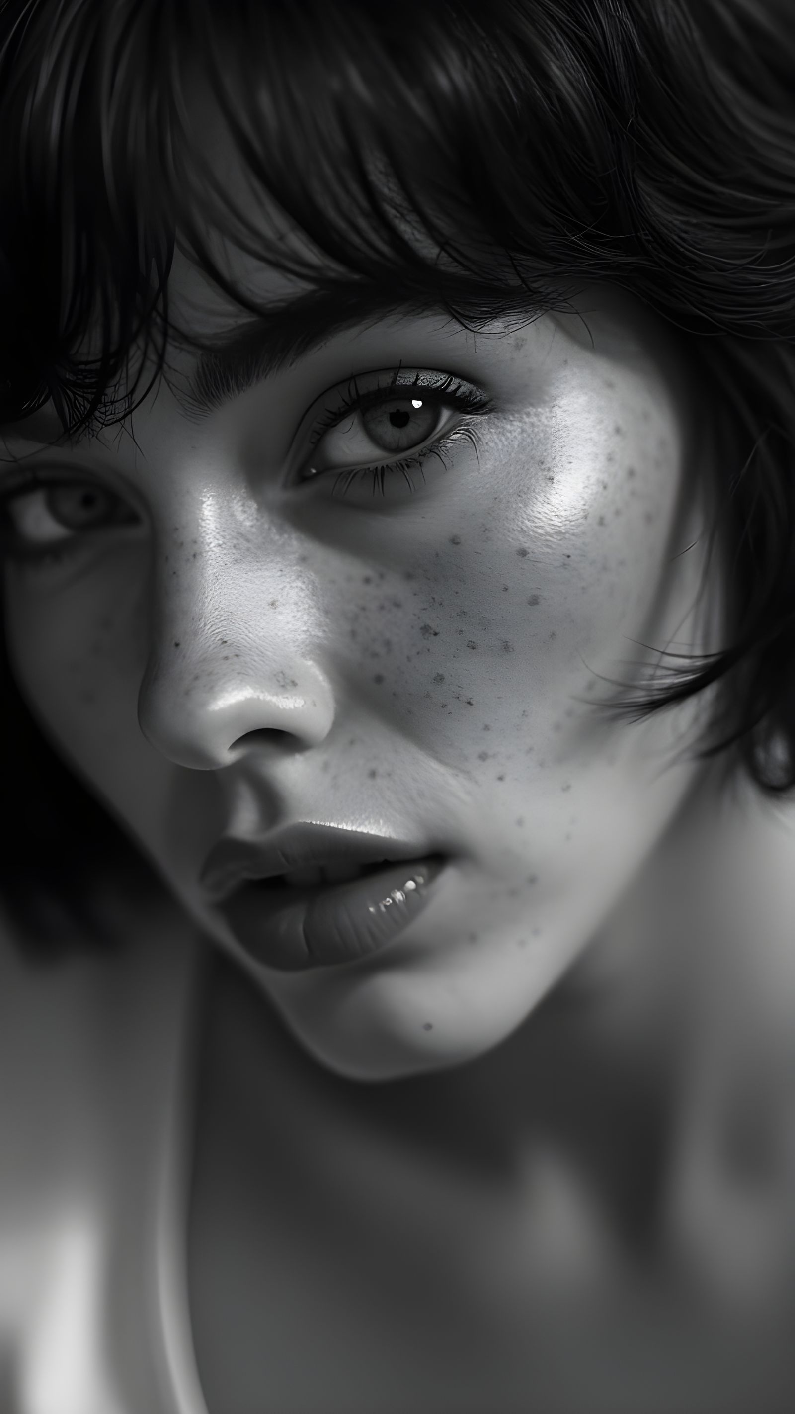 Cinematic Black & White Portrait of a Gorgeous Woman