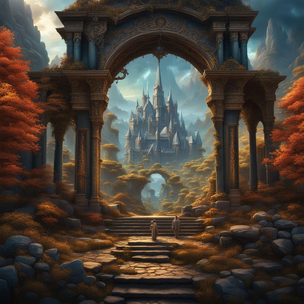 Fantastical Matte Painting with Intricate Details