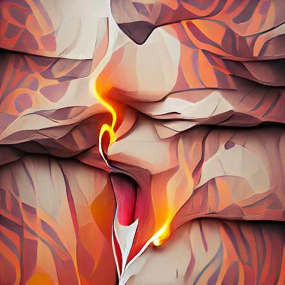 Flames Licking Up a Cliff Face in HD