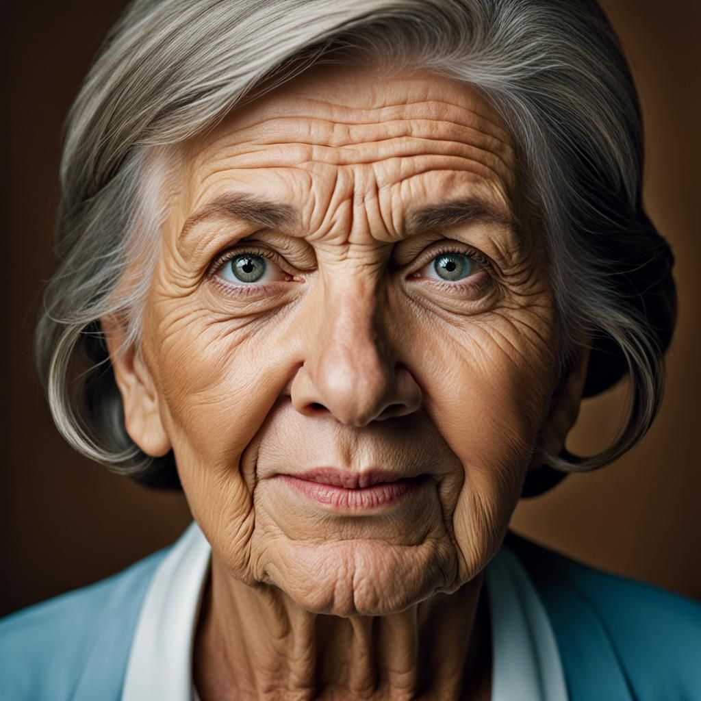 Elderly Woman's Professional Home Health Care Portrait