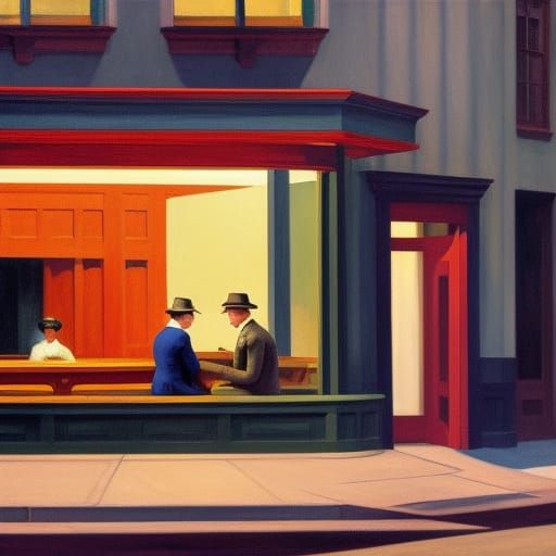 AI Generated Image in Style of Edward Hopper