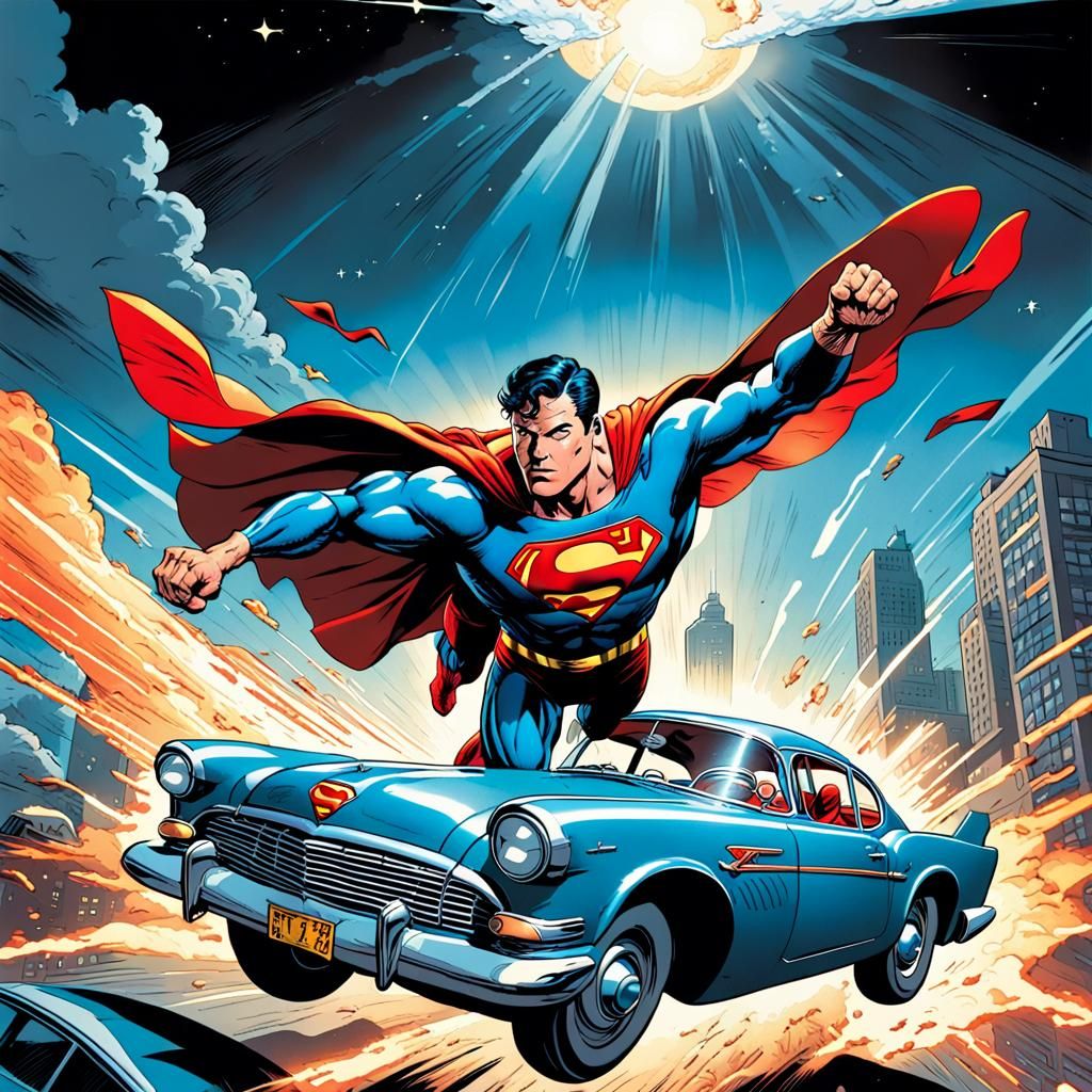 Superman in Flight: Classic Comic Book Art