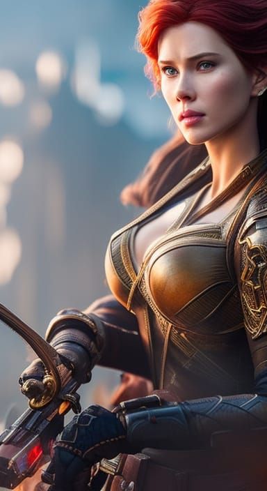 Scarlett Johansson as Triss Merigold in Witcher Style