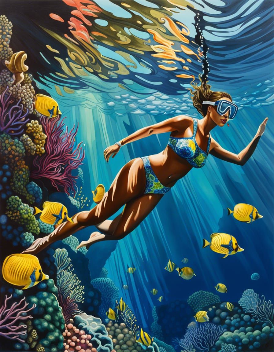 Woman Snorkeling