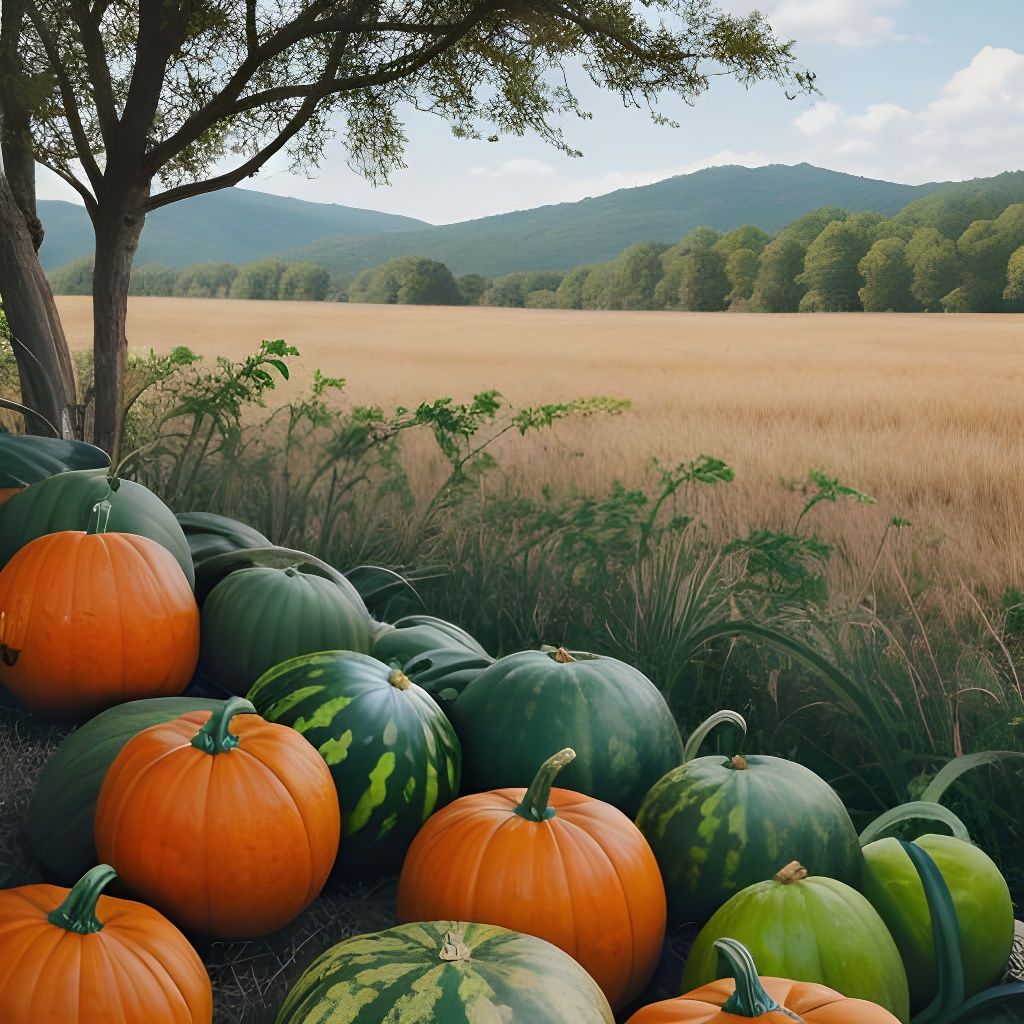 Harvest Goddess Amidst Fruits