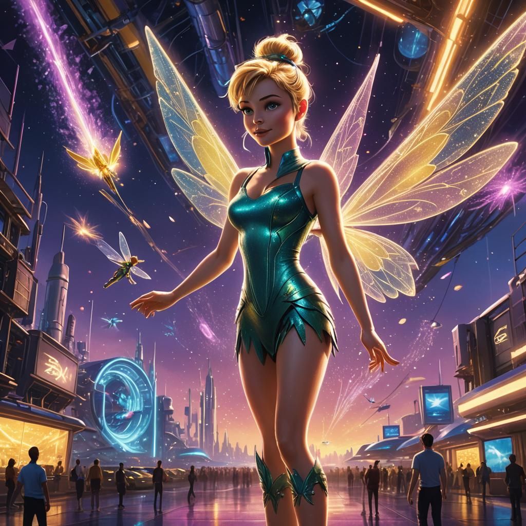 Tinkerbell in Tomorrowland: A Digital Art Concept