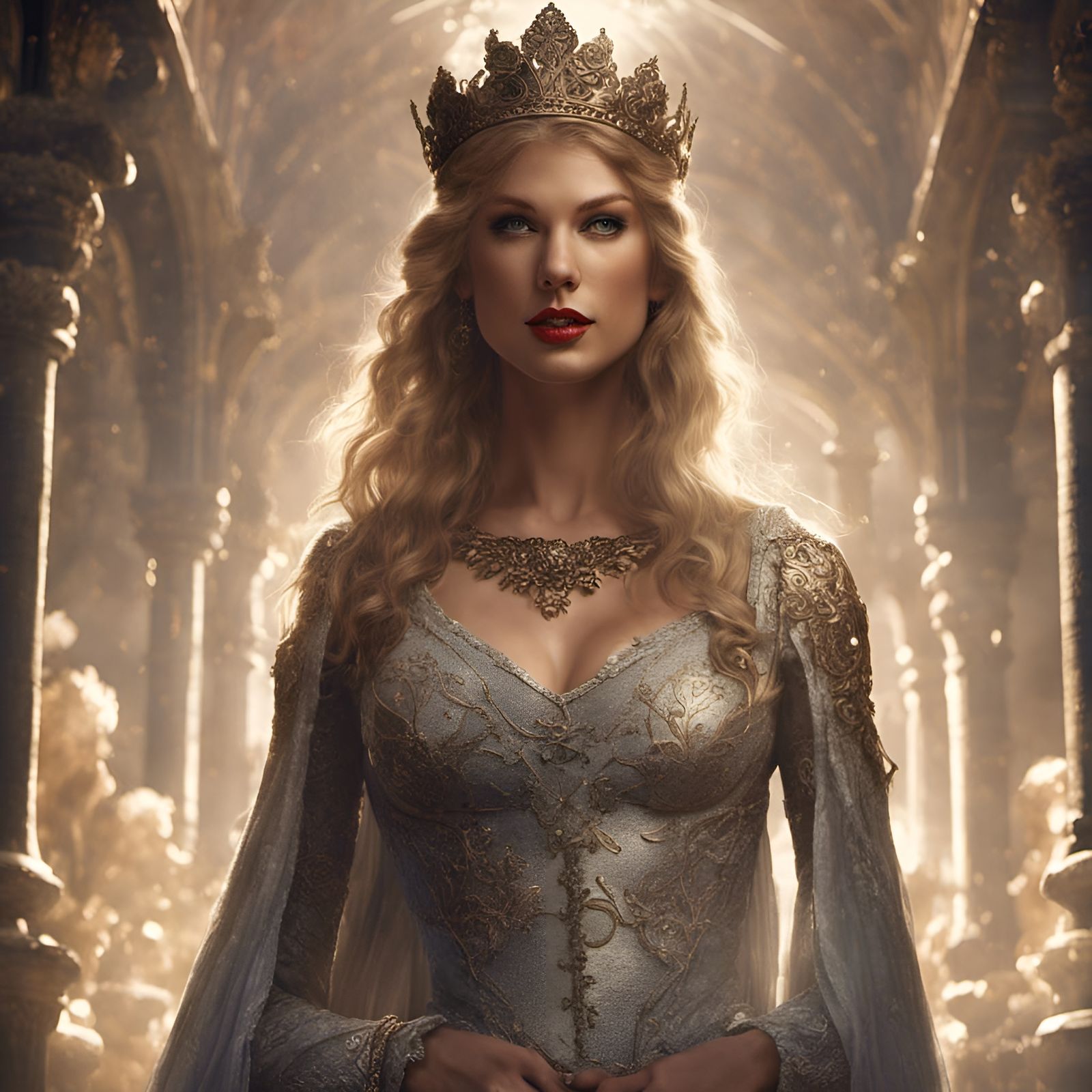 Queen Guinevere in Camelot: Dark Fantasy Masterpiece
