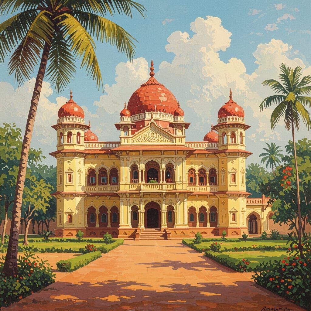 Vibrant South Indian Architecture in Classical Style