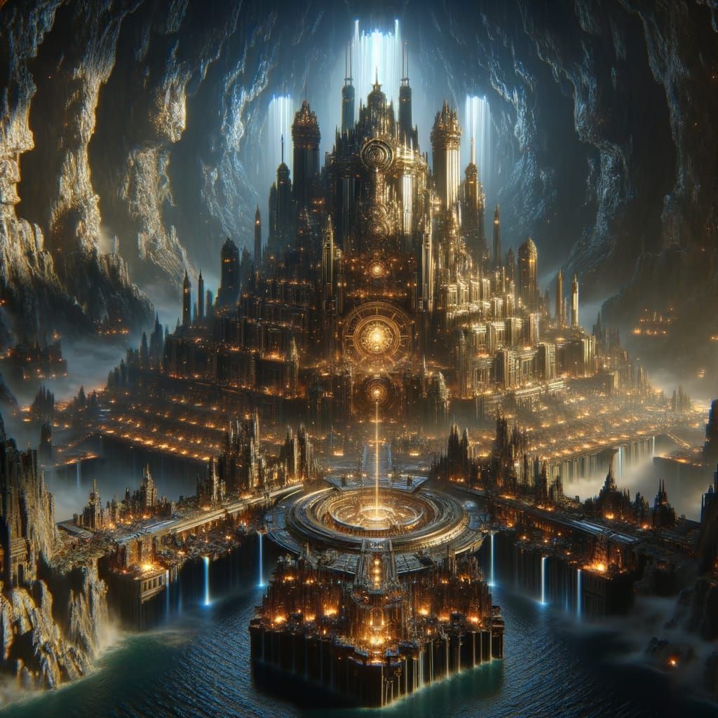 The Anvil: Massive Mobile Dwarf City in Dark Cavern