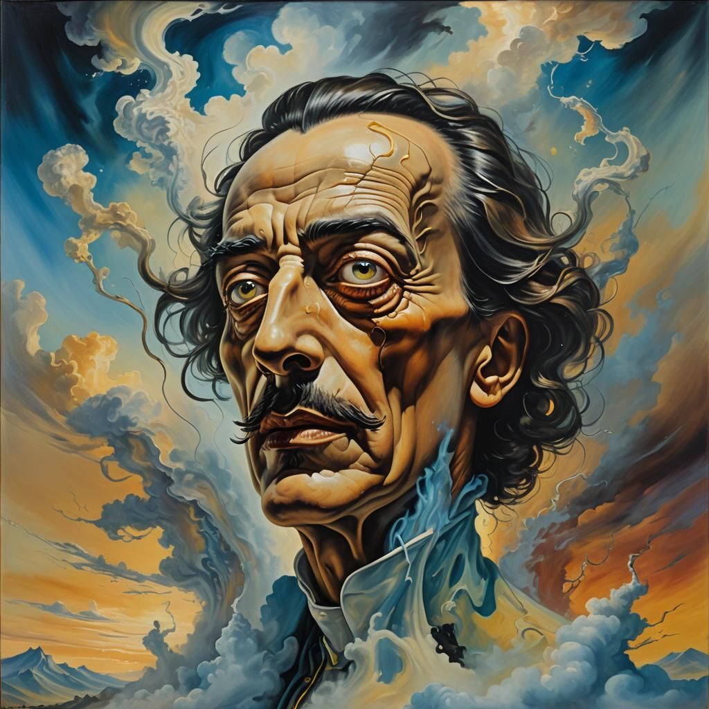 Surreal Spectre Portrait in Dali-Inspired Style