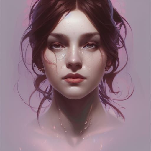 Lilith Portrait in Hyperdetailed Art Nouveau Style