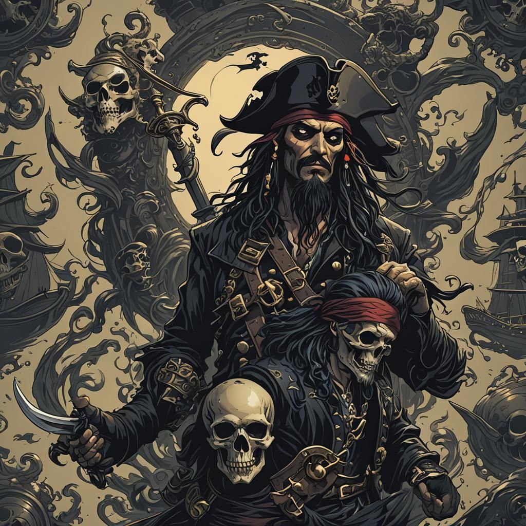 Pirate Character in Animated Style