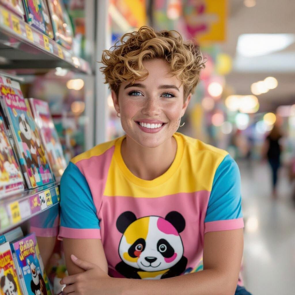 Cute Strawberry Blonde Woman with Bright Smile