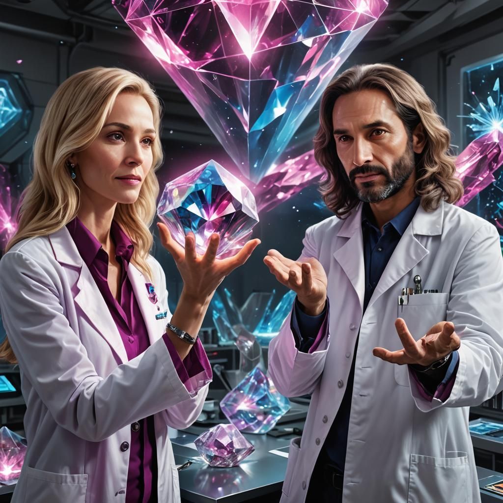 Diamond Crystal Concept Art in Science Lab