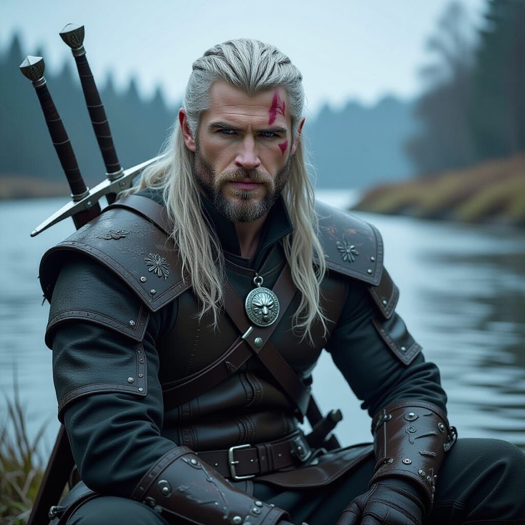 Geralt of Rivia: A Dark Fantasy Portrait