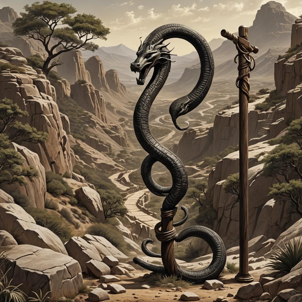 Biblical Brazen Serpent in the Wilderness