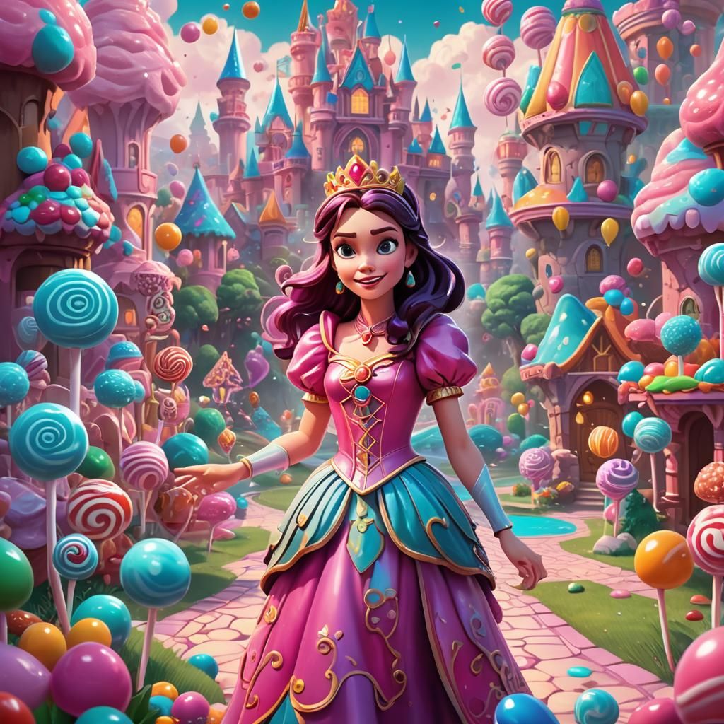 Candy Crush Princess in a Fantasy Kingdom