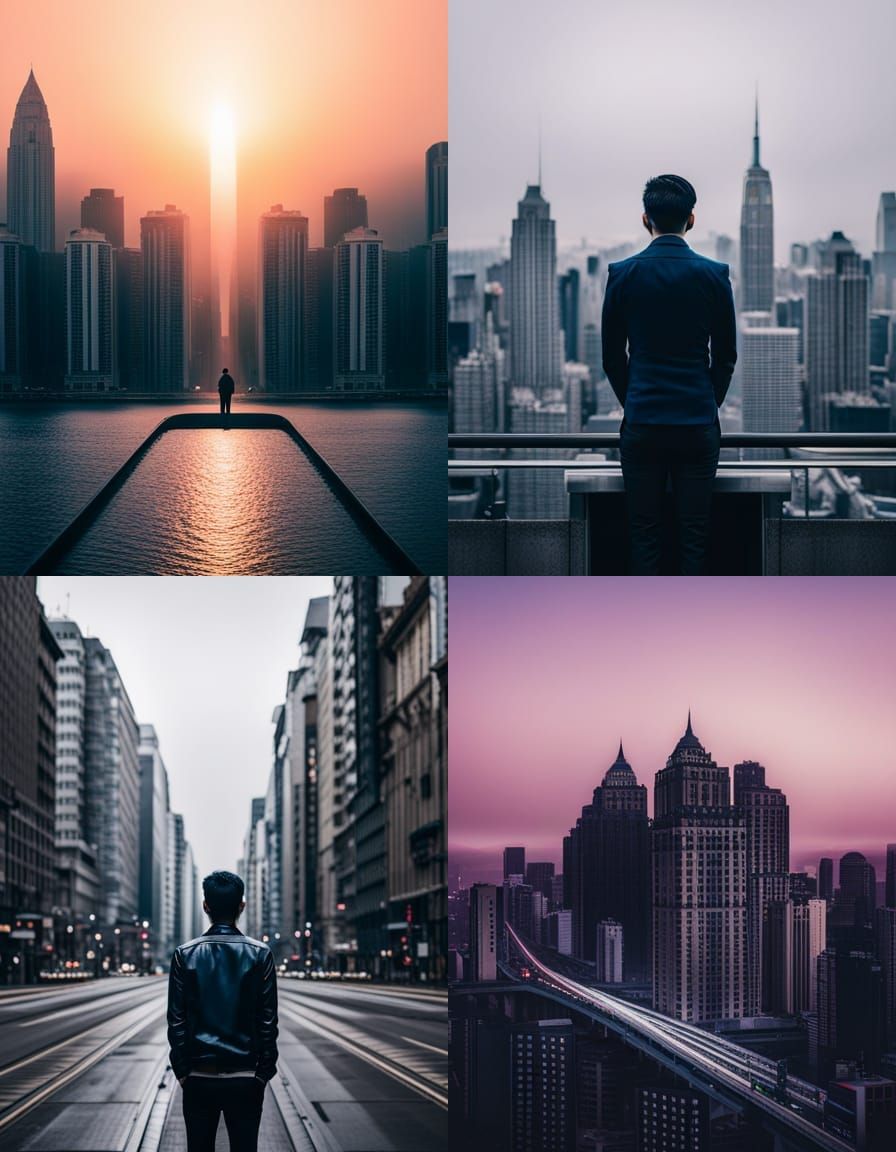 Neon Cityscape at Night in Cyberpunk Style