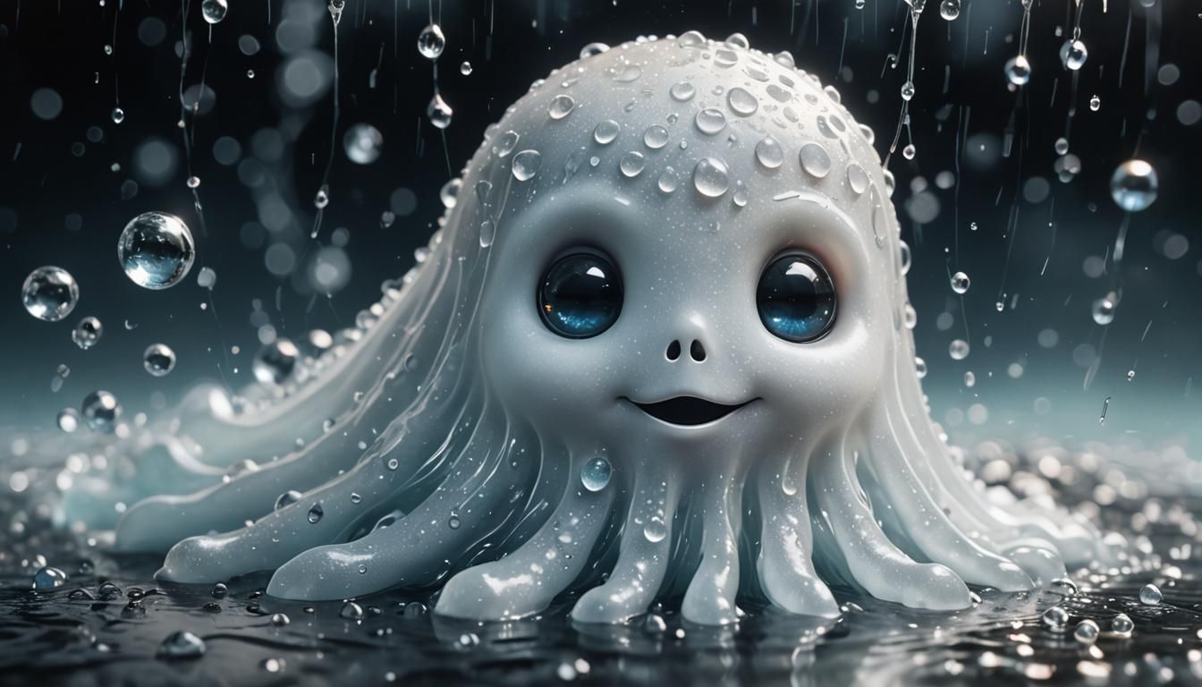 Cute Ghost Artur: Hyperrealistic Digital Painting