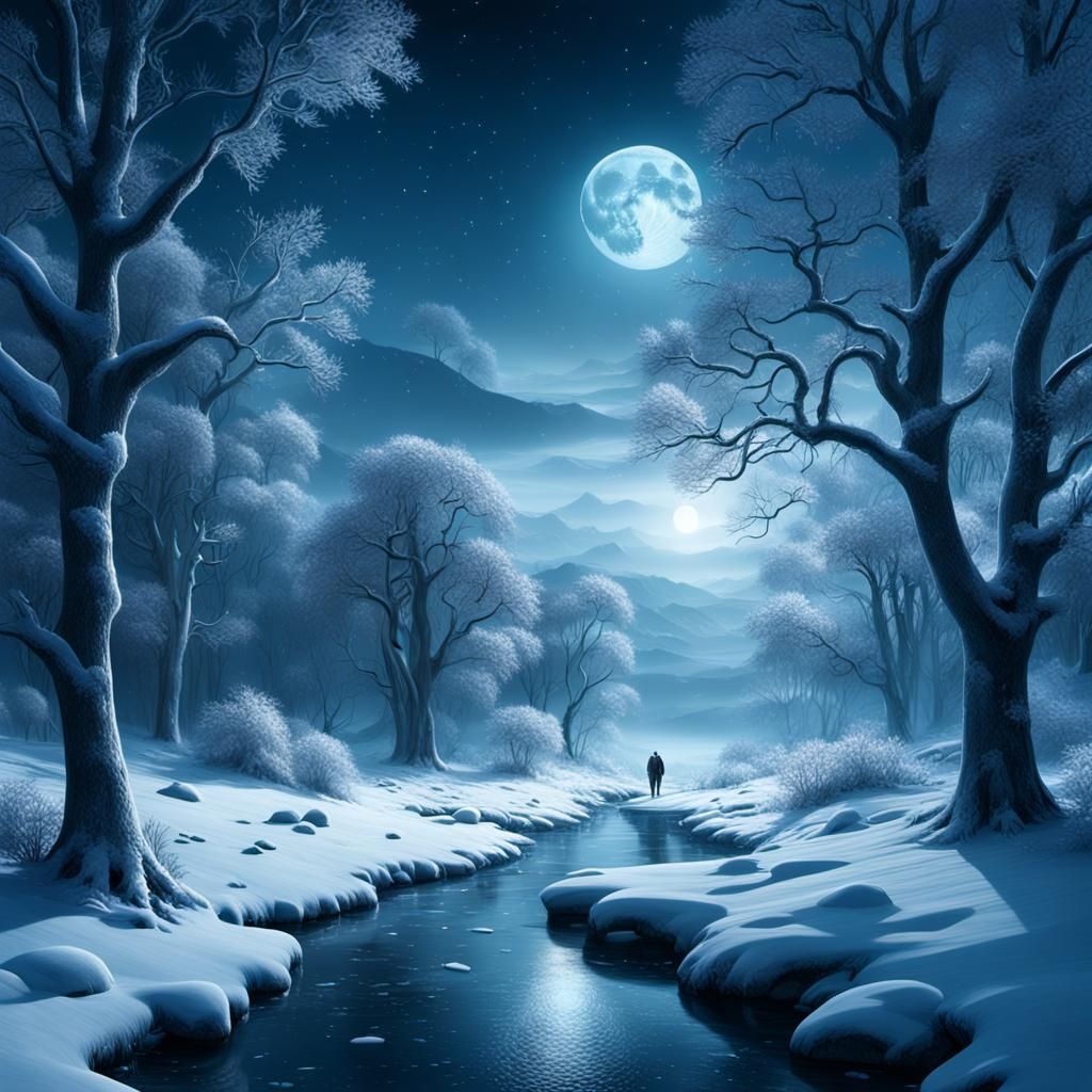 Winter Wonderland Walk: Digital Matte Painting