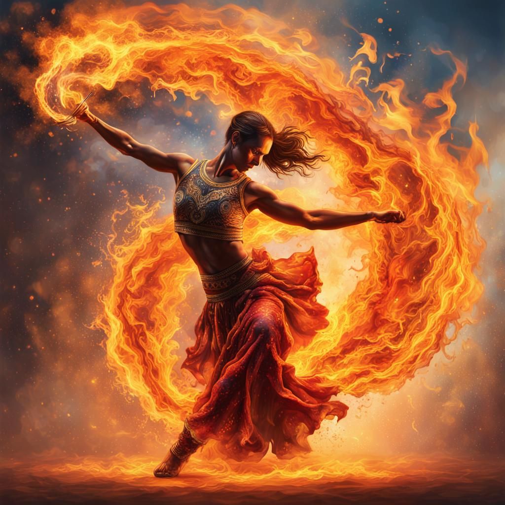 Fire dancer