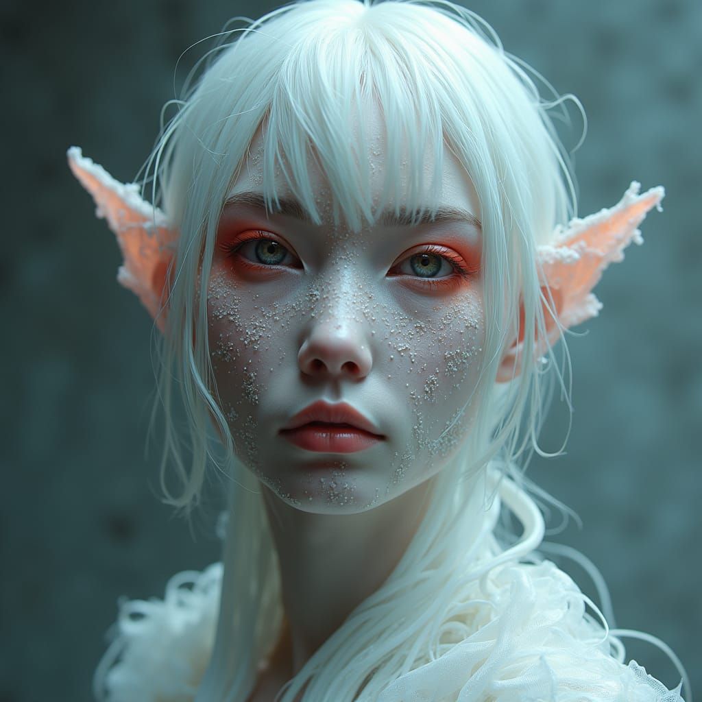 Surreal Hyperrealistic Portrait of a Galactic Being with Mic...