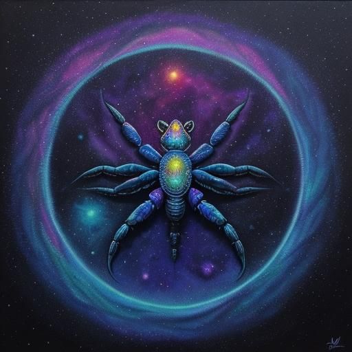 Cosmic Scorpion in Shamanic Astral Mist
