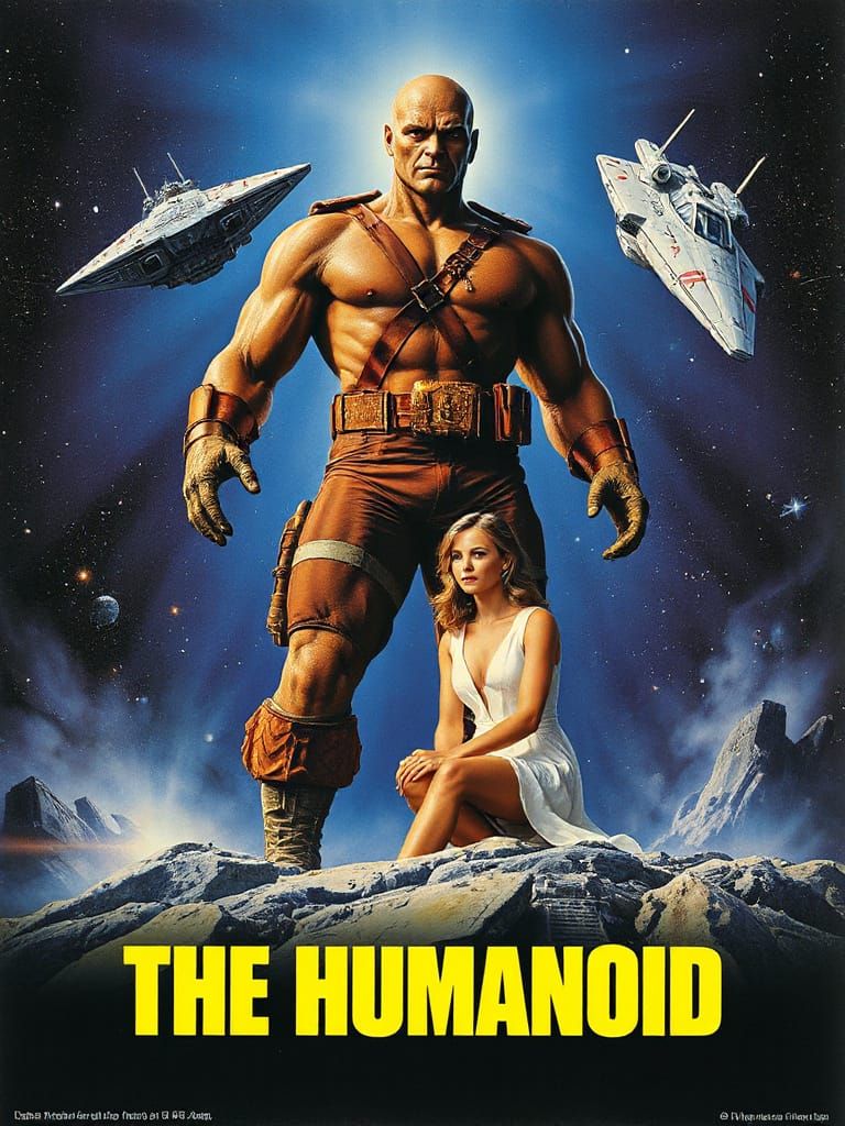 The Humanoid: Retro Sci-Fi Movie Poster