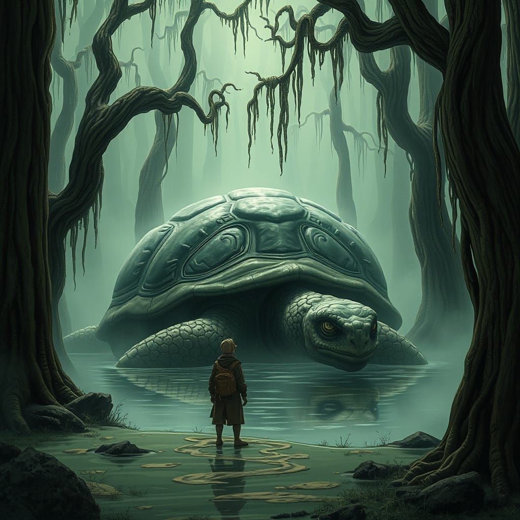 Atreyu Seeks Wisdom from the Ancient Turtle in Mysterious Sw...