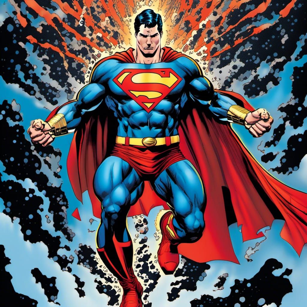 Corrupted Superman with Menacing Expression