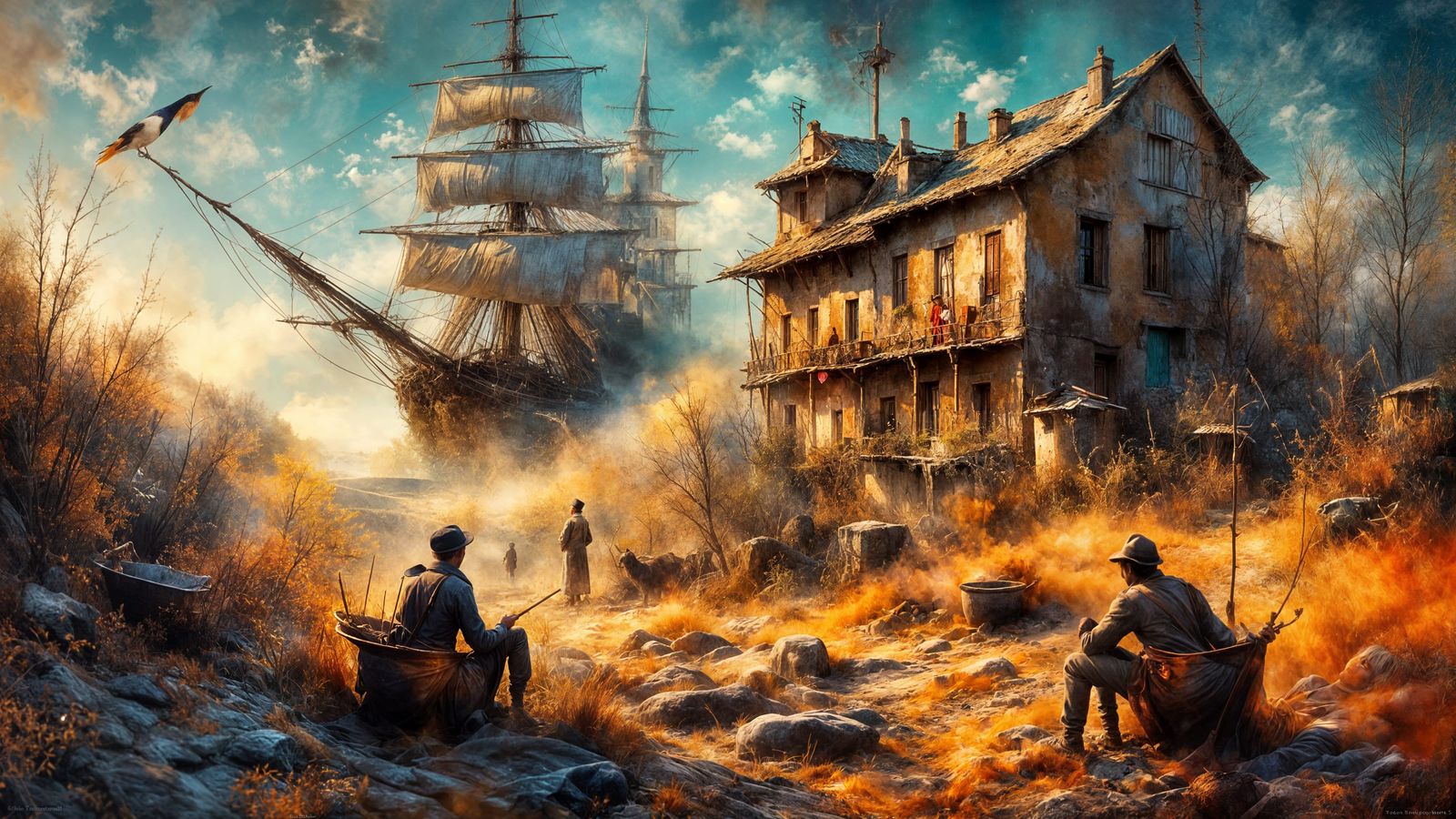 Arthur Rimbaud's Ethiopian Trading Post in Hyperrealistic St...