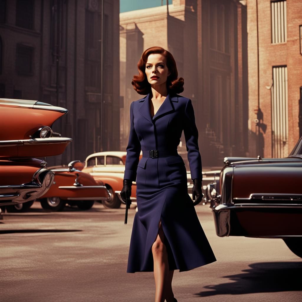 Emma Peel in L.A. Confidential Scene