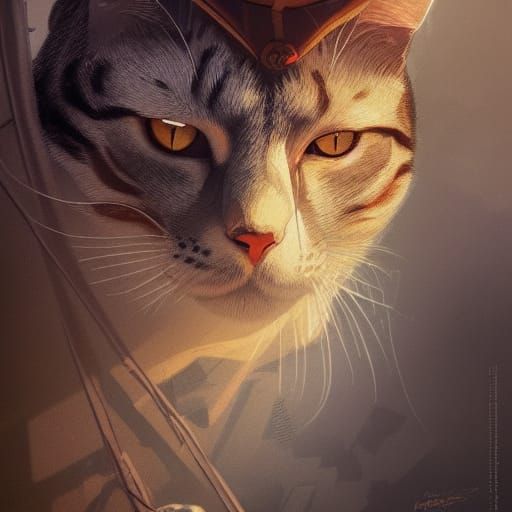 Hyperdetailed Cat War Propaganda Poster