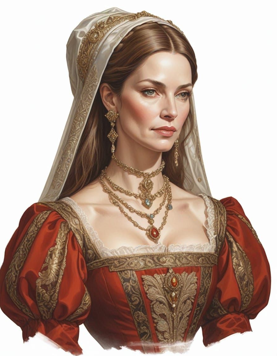 Noble Woman in Renaissance Clothing: Fantasy Art Portrait
