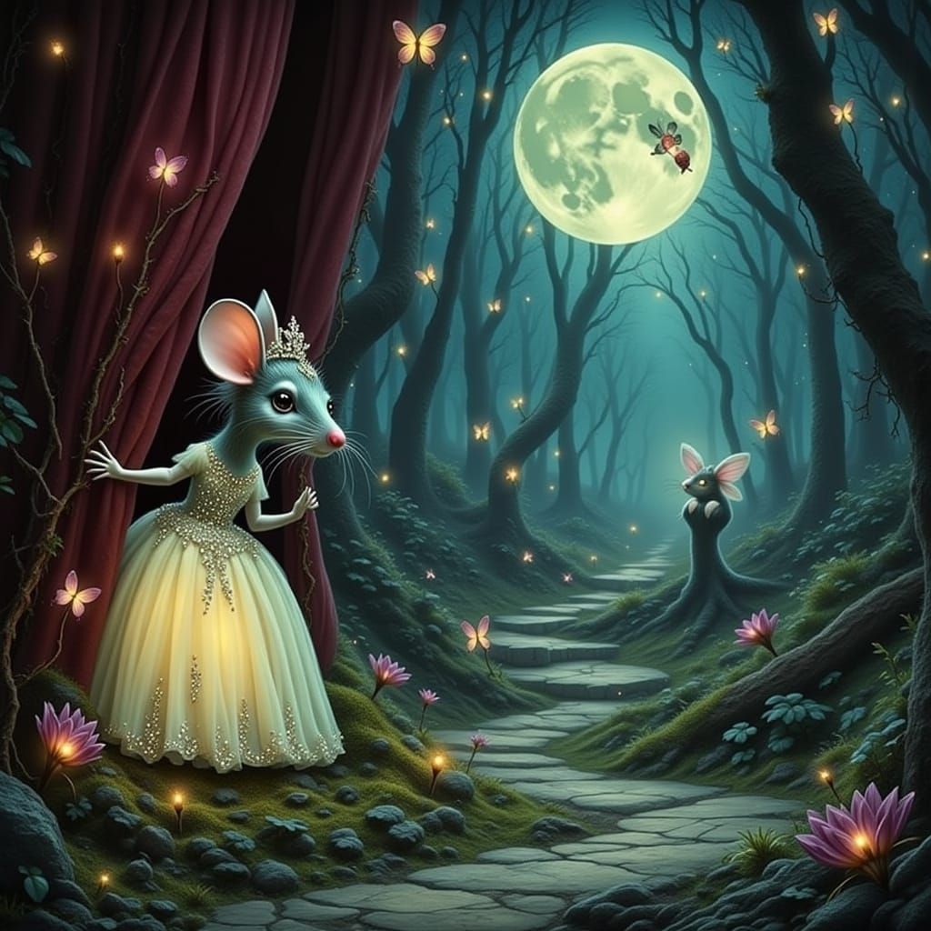 Mouse in Gown at Woodland Ballroom