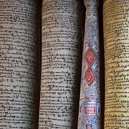 Hyperdetailed Torah Scroll Image