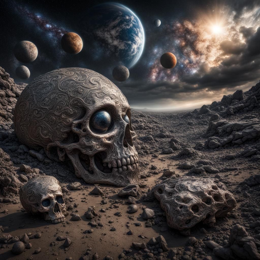 Cosmic Survivors: Hyperrealistic 64 Megapixel Image