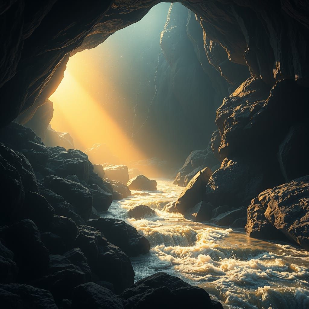 Ethereal Magician in Shadows, Golden Stream and Silken Stone...