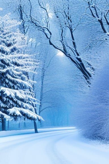 High Resolution Winter Wonderland Scene