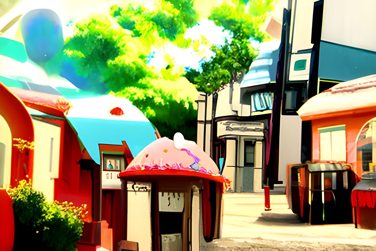 Anime Street View of Cape Town in 90s Style