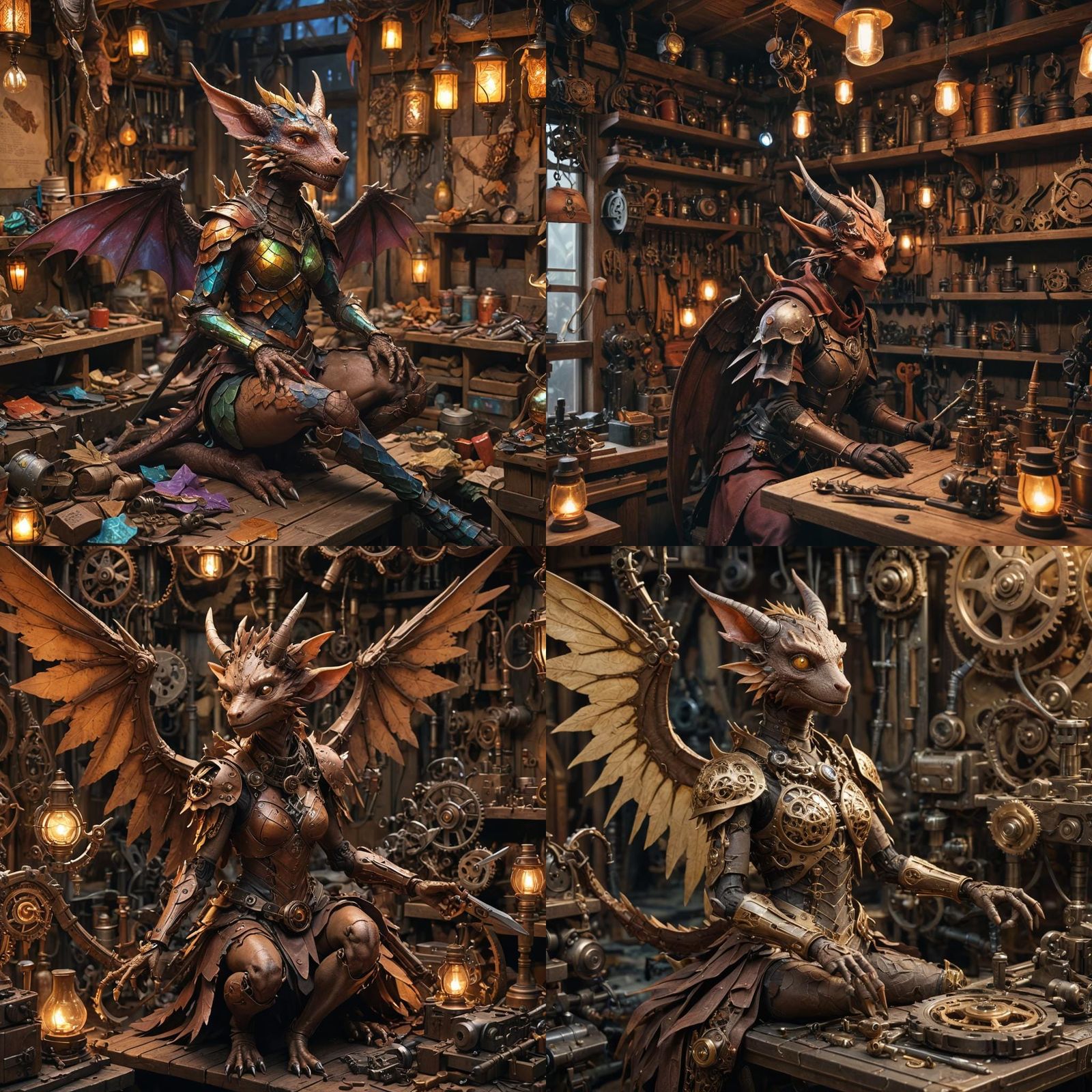 Winged Kobold Tinkerer in Anime Art Style