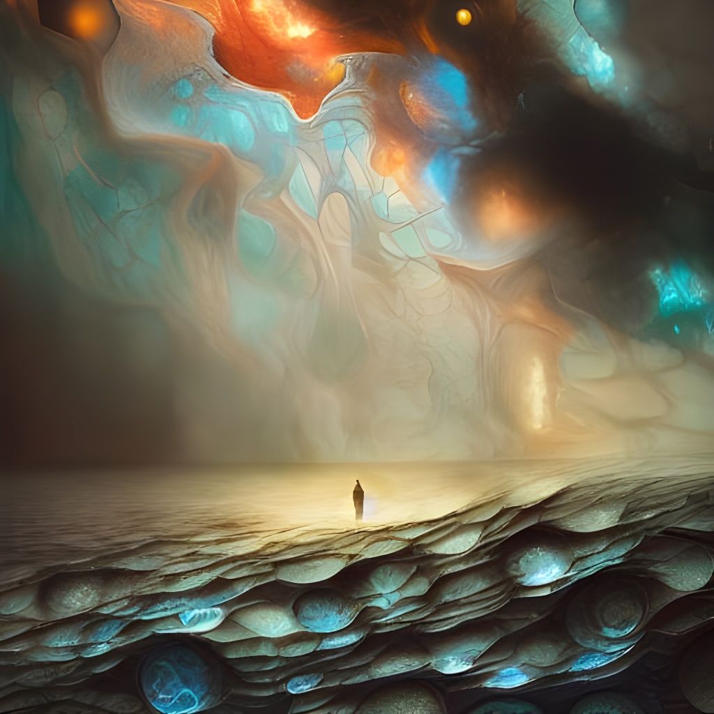 Chaotic Coastal Destruction in Impasto Style