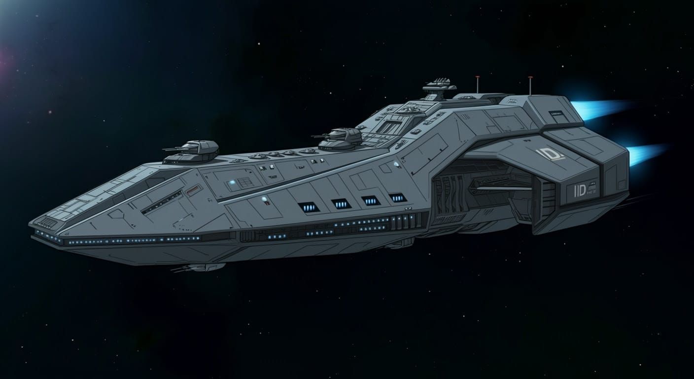 Sleek Interstellar Prisoner Transport Vessel