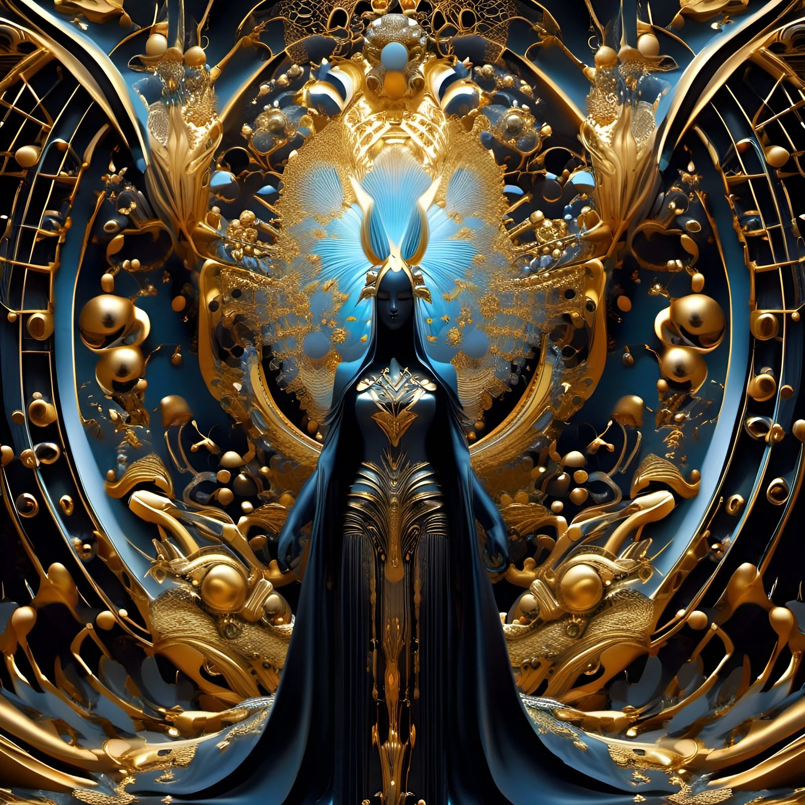 Lovecraftian Night Gaunts in Surrealist Style